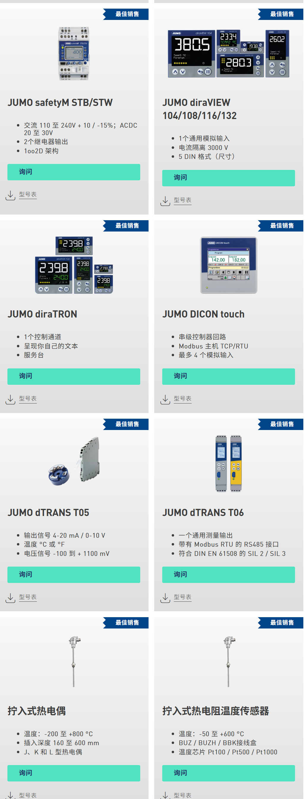 JUMO diraTRON 基本型: 702110JUMO DICON touch基本型: 703571 基本型: 702110
